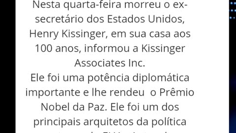 Morre aos 100 anos Henry Kissinger