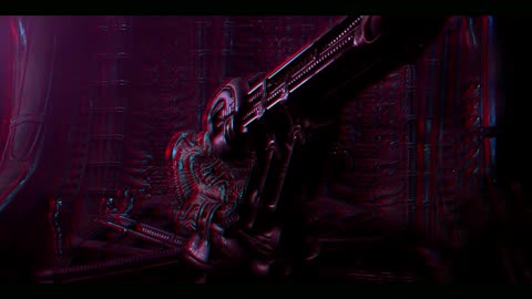 3D Anaglyph Alien 4K 80% MORE DEPTH P7