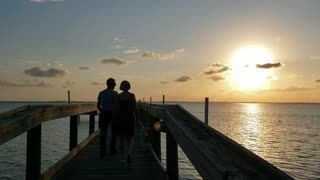 Dock at sunset Cocoa Beach