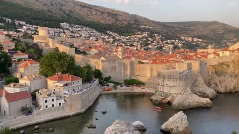 The Thirteener Leather Briefcase in Dubrovnik