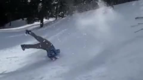 Epic skiing wipeout caught on camera funny video 2021