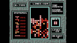 Tetris for the Nintendo Entertainment System (NES)