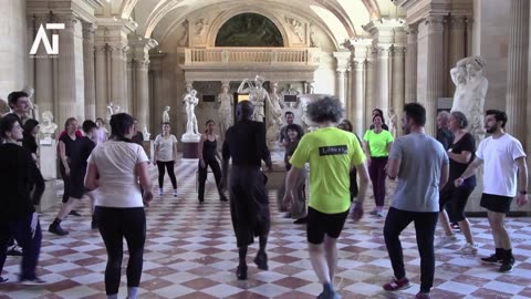 Olympics Parisians warm up for Olympics with workouts in Louvre museum | Amaravati Today