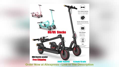 ☘️ KKA electric scooter 350 W Foldable adult bicycle skateboard shock absorber turn signal
