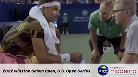 WATCH: Dimitrov is forced to retire in his opening match at the US Open due to shortness of breath