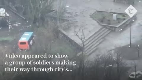 Ukraine war: Aerial footage released by Azov Regiment appears to show street battle in Mariupol