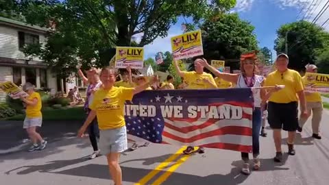 Video 5-Marching with Lily4Congress, a Republican candidate for CD2 in Amherst,NH on July 4, 2022