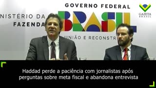 Haddad perde a paciência com jornalistas após perguntas sobre meta fiscal e abandona entrevista