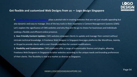 Get flexible and customized Web Designs from us — Logo design Singapore