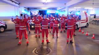 Red Cross Medics In Tik Tok Git Up Dance Challenge