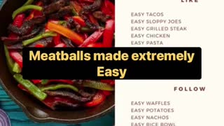 Meatballs made extremely easy