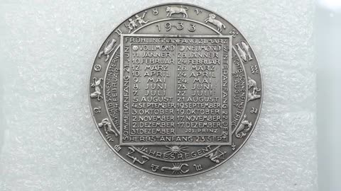 Austria Calender Medal 1933 Österreich Kalendermedaille