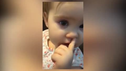 Quite baby beutiful smile and funny video