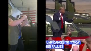 The GOAT and Trump have a dance off!