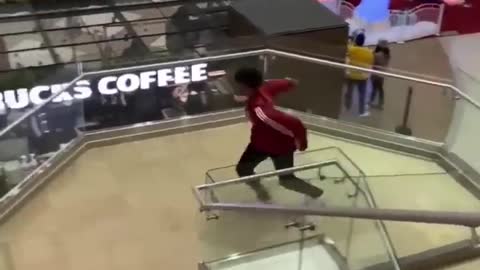 doing ninja flips in public mall