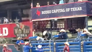 Mesquite Texas Rodeo. Bull riding Saturday night.