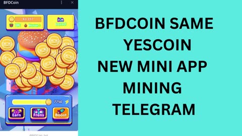 BFDCOIN SAME YESCOIN NEW MINI APP MINING TELEGRAM