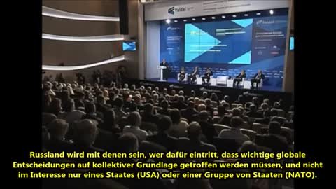 Botschaft von Putin gegen die Neue Welt Ordnung der Faschisten !