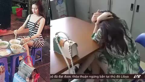 Á hậu Thư Dung vô cùng an nhiên, vui vẻ ăn uống dù