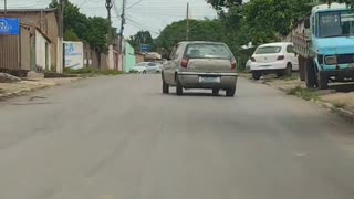 Catawampus Car Drives Awkwardly Down The Street