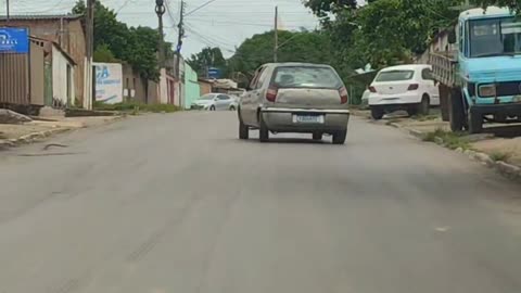 Catawampus Car Drives Awkwardly Down The Street