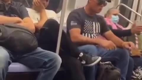 Immigrants fighting on NYC train. - Mass Deportations are a must.