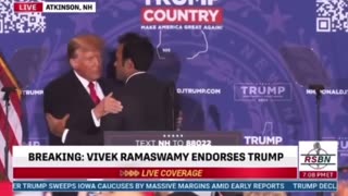 Just in: President Trump says Vivek Ramaswamy is going to be working with us for a long time.