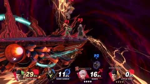 Little Mac and Robin and Little Mac Vs Dark Samus on Final Destination (Super Smash Bros Ultimate)