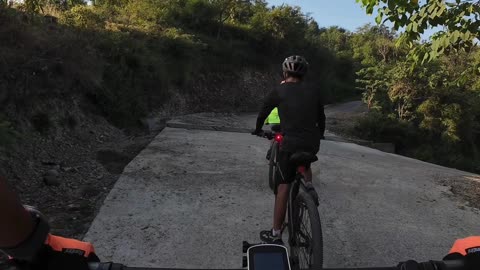 Downhill mountain biking near the Himalayas