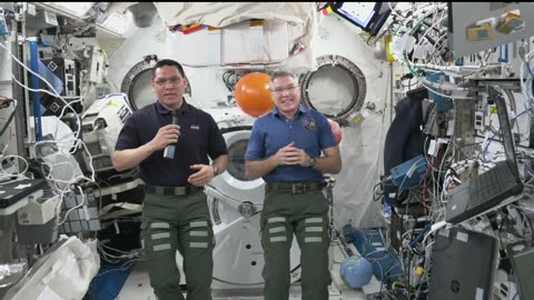 Expedition 69 space Station crew answer kingfisher, Oklahoma, student questions Aug 2023