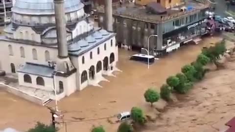 The northeastern provinces on the Black Sea coast of Turkey are flooded.