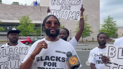 WATCH: Blacks for Trump, outside Trump's arraignment