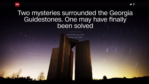 CNN PUBLISHED AN ARTICLE SAYING WE NEED TO FOLLOW THE GEORGIA GUIDESTONES