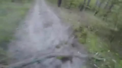 Ciclista perseguido por urso