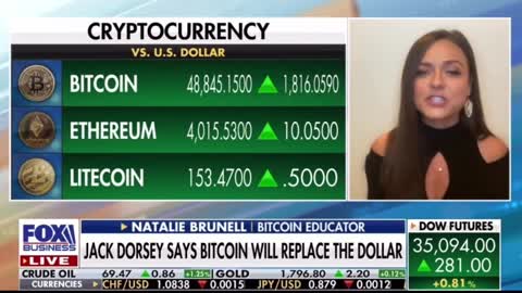 Natalie Brunell on Jack Dorsey's tweet about bitcoin replacing dollar