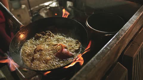 Deep Frying A Crab On A Wok In High Fire TravelsFoodsCooking