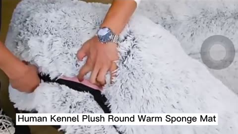 Human Kennel Plush Round Warm Sponge Mat