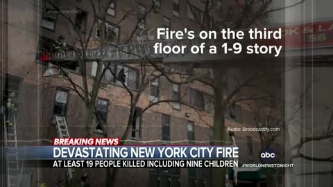 Apartment fire kill at least 19 in bronx