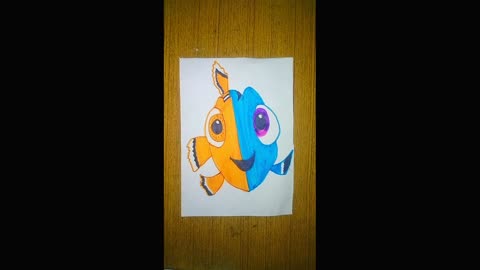 How to draw a fish 🐠.Nemo drawing.