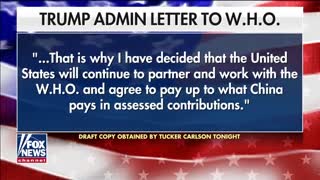 Tucker Carlson on US funding the WHO again