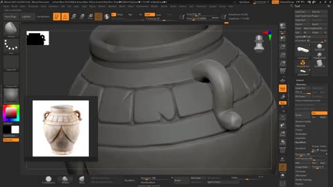 Maya+Zbrush+SubstancePainter to make stylized water jar 5