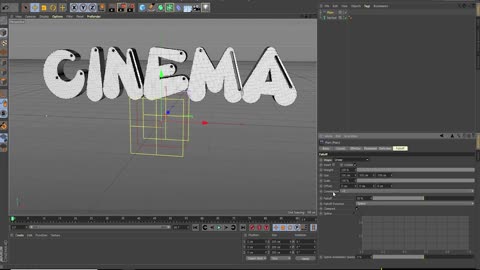 C4D cool effect tutorial: title text LOGO production 4