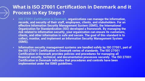 ISO 27001 Certification in Denmark