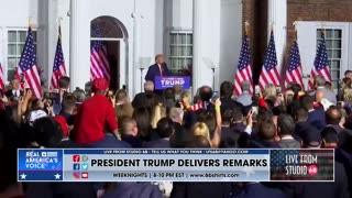 Crowd at New Jersey Trump National Golf Club sings Happy Birthday