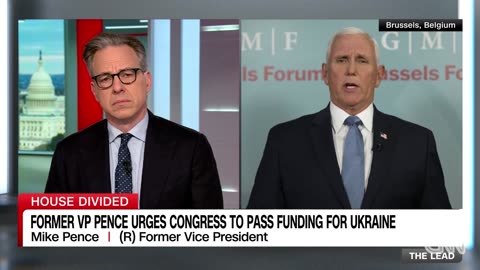 Hear Pence give message to GOP members against aid to Ukraine