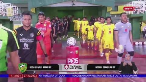 27 OKT 2022 -BERITA WILAYAH-PIALA MALAYSIA 2022-KDA FC TEWAS 1-2 MENENTANG N9 FC