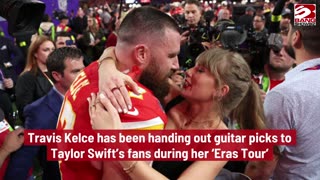 Travis Kelce Surprises Taylor Swift Fans with Guitar Picks in Sydney.