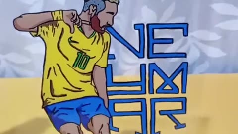 Neymar Glass painting