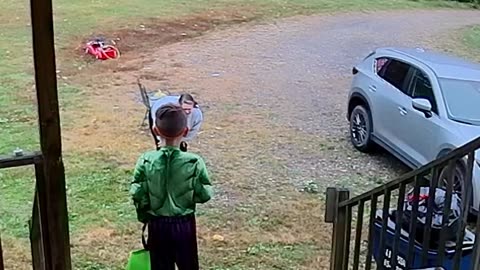 Son Comforts His Mom After a Fall