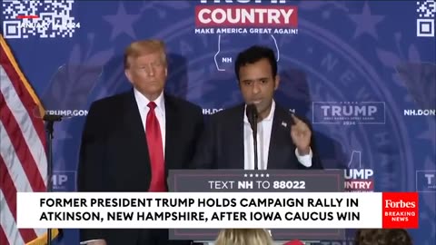 A Historic Moment Donald Trump and Vivek Ramaswamy Triumph wins in Iowa Caucus